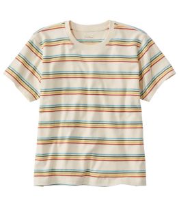 Women's Saturday T-Shirt, Crewneck Short-Sleeve Stripe