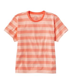 Women's Saturday T-Shirt, Crewneck Short-Sleeve Stripe