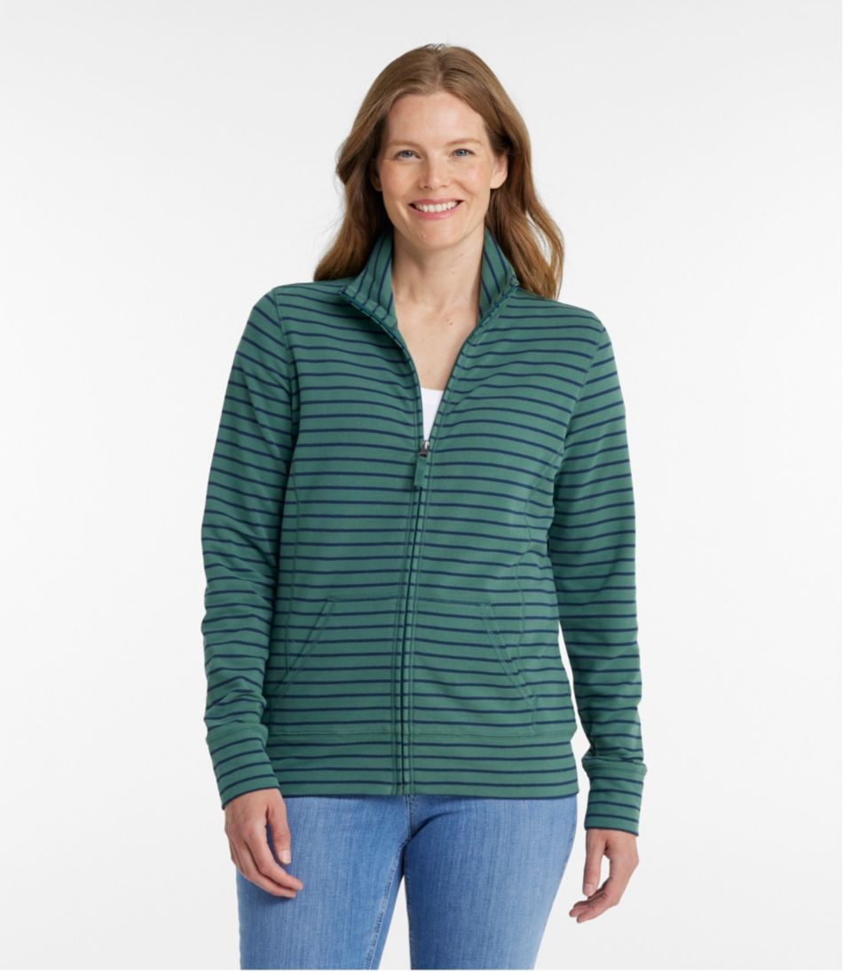 Women's Ultrasoft Sweats, Full-Zip Mock-Neck Jacket Stripe Women's Ultrasoft Sweats, Full-Zip Mock-Neck Jacket Stripe