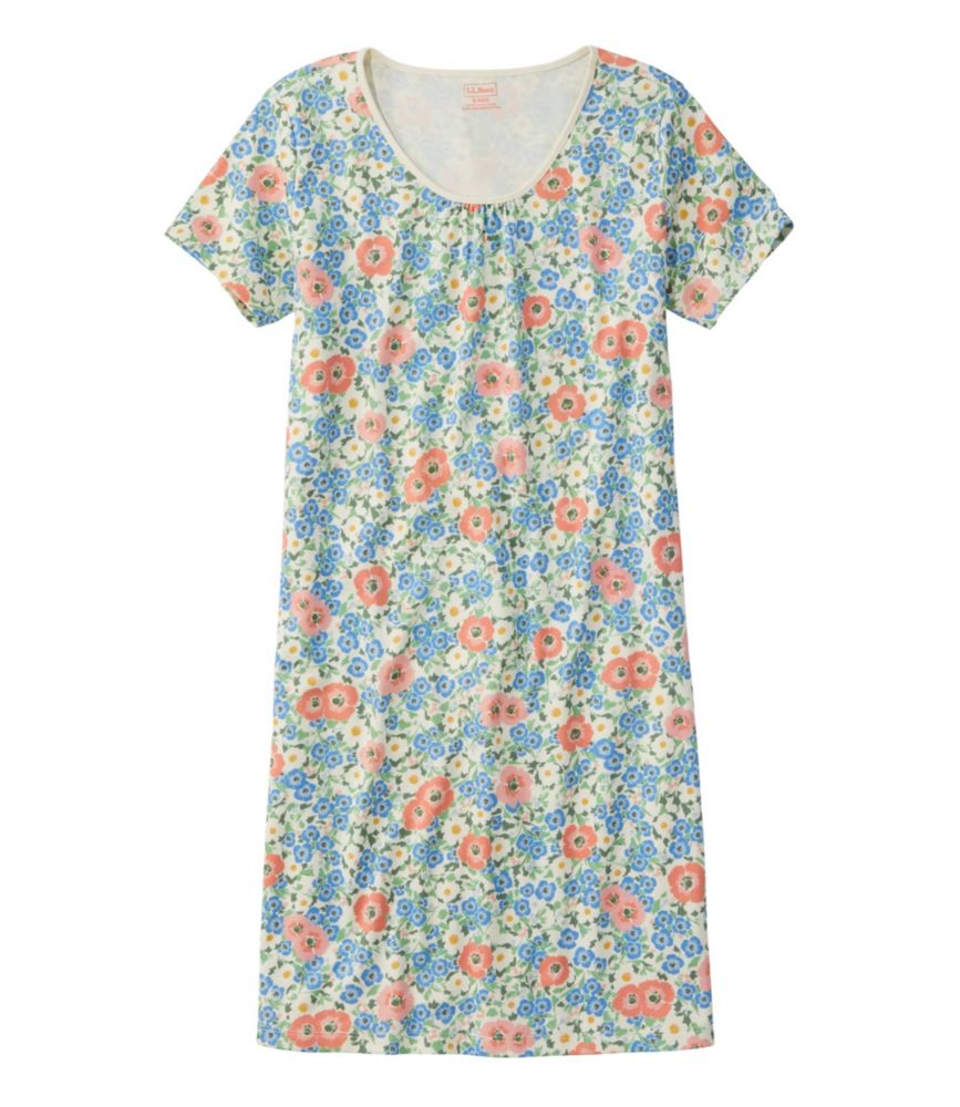 Women's Supima Nightgown, ShortSleeve Floral Sleepwear at L.L.Bean