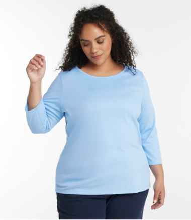 Plus Size Solid Round Neck Irregular Hem Long Sleeve Peplum T-shirt,  Women's Plus High Stretch Casual Everyday Tops