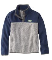 Kids' L.L.Bean Sweater Fleece Pullover, Colorblock | Jackets 