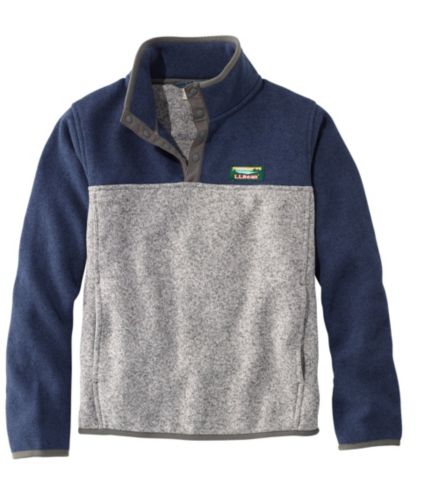 Ll bean outlet grey fleece pullover