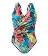 NEW NWT Green Leaf Print Small 4 / 6 Built In Bra Tankini Swim