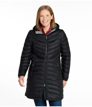 Women's Ultralight 850 Down Hooded Coat, Three-Quarter Length