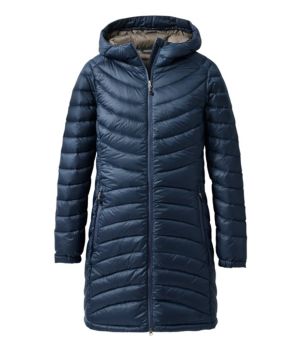 Women's Ultralight 850 Down Hooded Coat, Three-Quarter Length