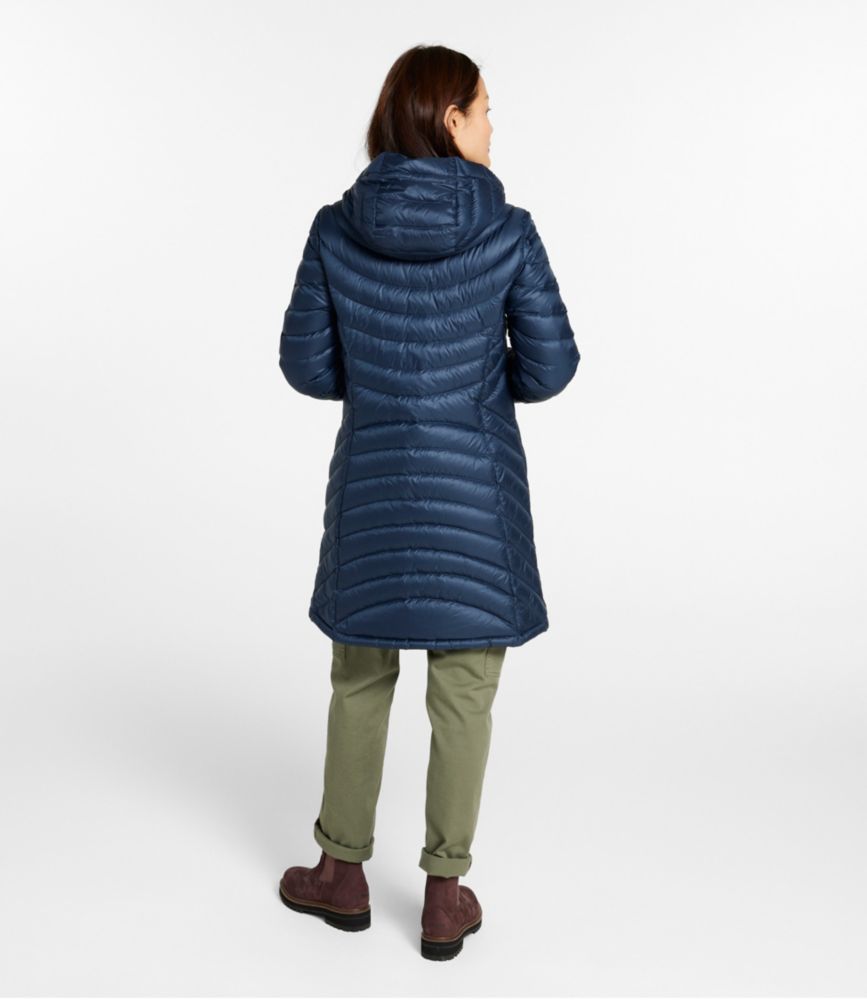 Women's Ultralight 850 Down Hooded Coat, Three-Quarter Length