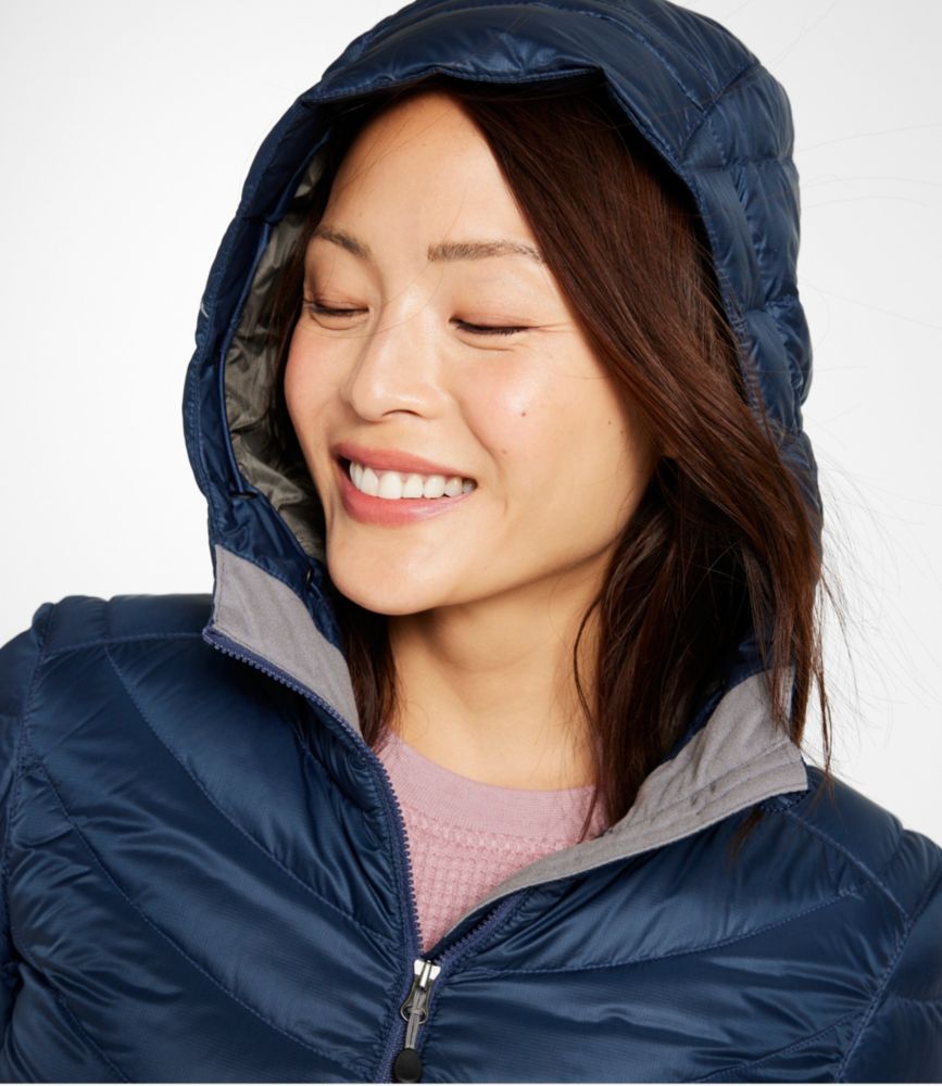 Women's Ultralight 850 Down Hooded Coat, Three-Quarter Length