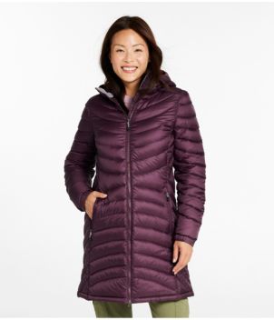 Women's Ultralight 850 Down Hooded Coat, Three-Quarter Length