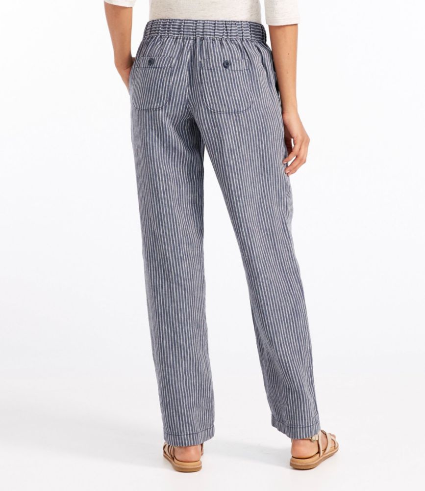 Women's Premium Washable Linen Pants, Stripe at L.L.Bean