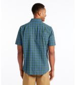 Tartan Seersucker Shirt, Short-Sleeve Slightly Fitted