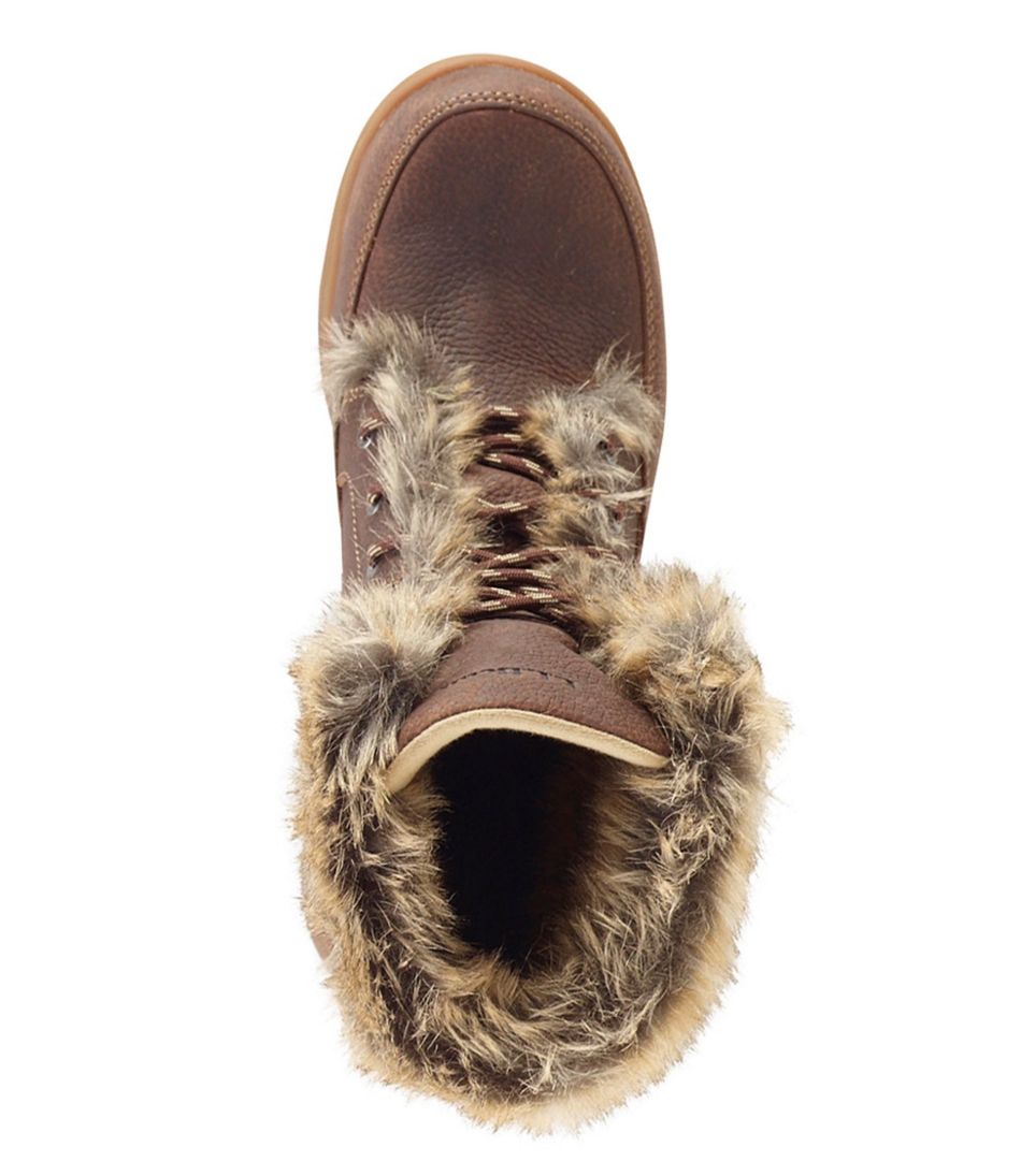 Women S Waterproof Nordic Casual Boots Leather Lace Up