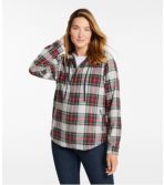 Women's Scotch Plaid Flannel Shirt, Relaxed Zip Hoodie
