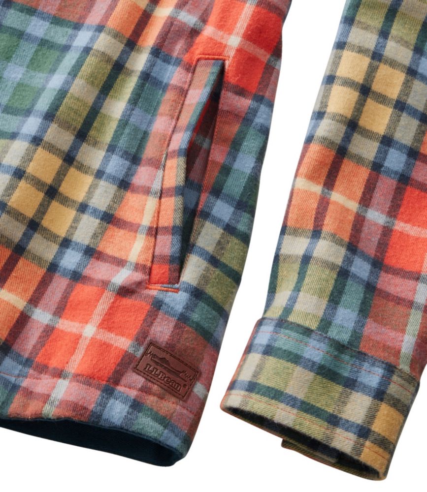 Women's Scotch Plaid Flannel Shirt, Relaxed Zip Hoodie, Washed Buchanan, small image number 5
