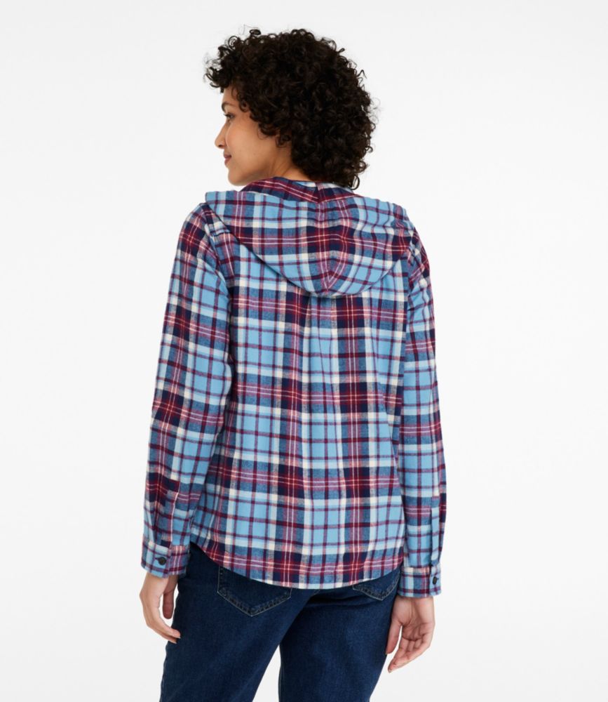 Women's Scotch Plaid Flannel Shirt, Relaxed Zip Hoodie
