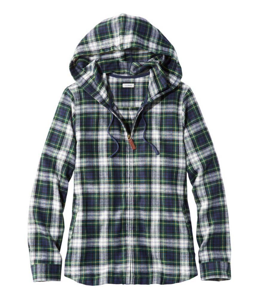 Women's Scotch Plaid Flannel Shirt, Relaxed Zip Hoodie, Dress Gordon, small image number 1