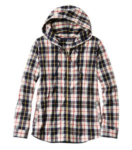 Women's Scotch Plaid Flannel Shirt, Relaxed Zip Hoodie