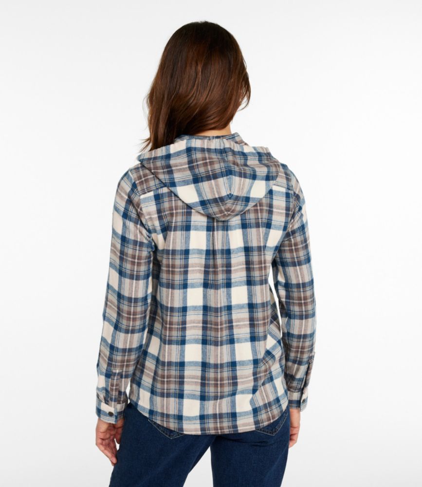 Women's Scotch Plaid Flannel Shirt, Relaxed Zip Hoodie