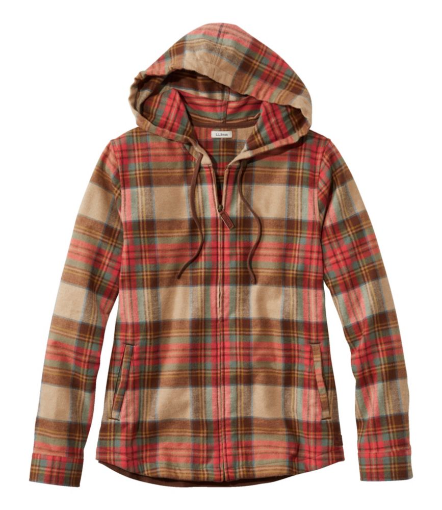 Ll bean womens flannel hoodie online