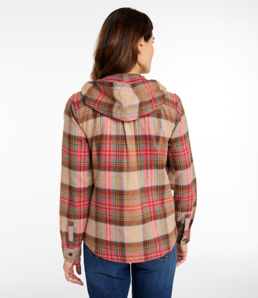 Women's Scotch Plaid Flannel Shirt, Relaxed Zip Hoodie