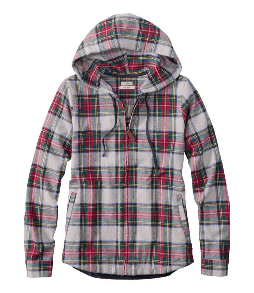 Ll bean womens flannel hoodie sale