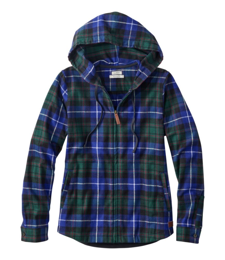 Ll bean plaid hoodie on sale