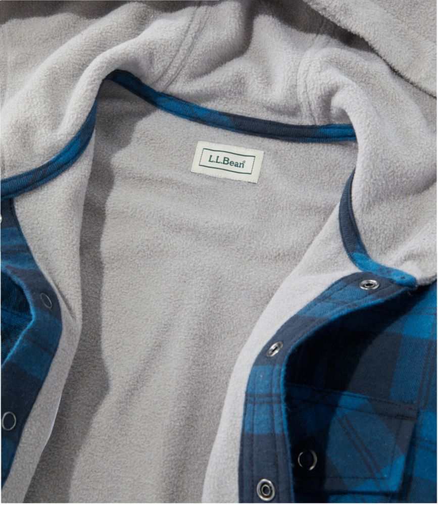 Kids' FleeceLined Flannel Shirt, Hooded Plaid Tops at L.L.Bean