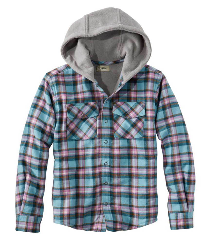 fleece lined hooded flannel