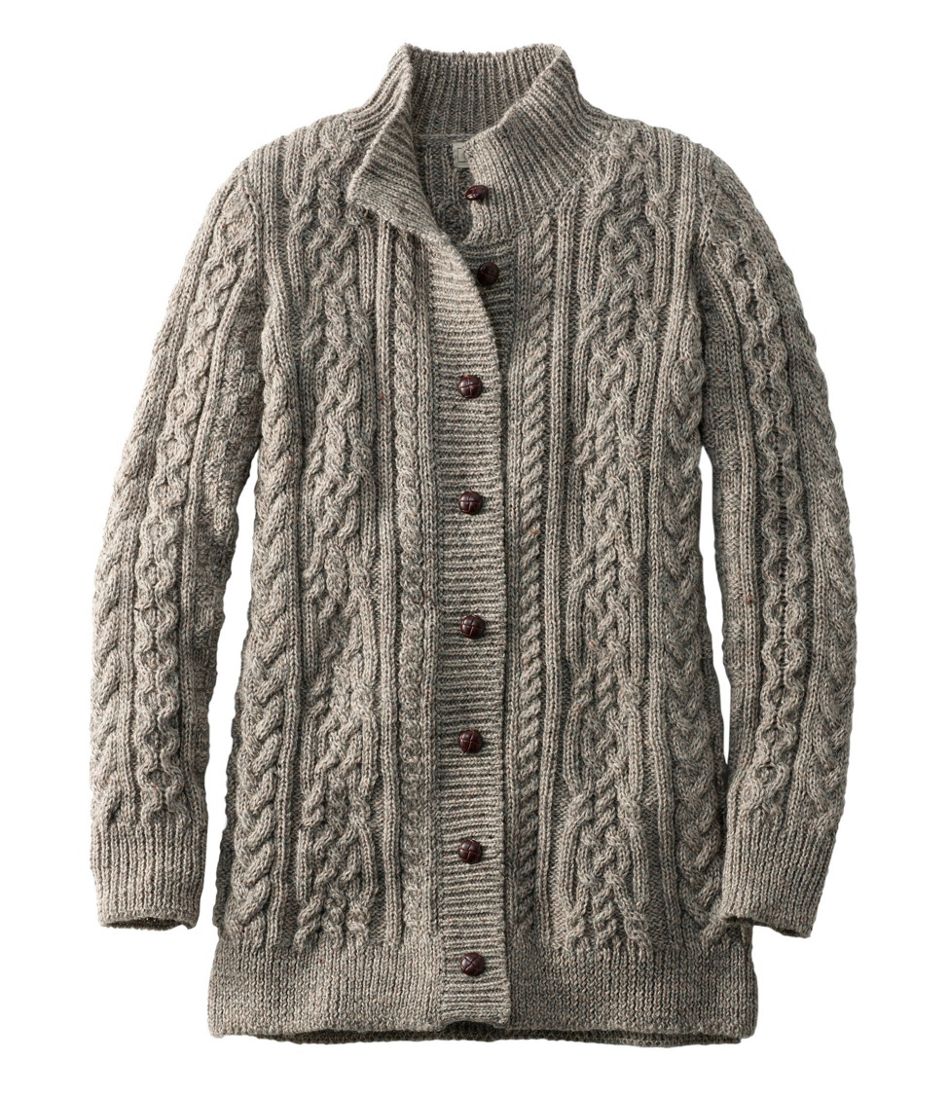 1912 Heritage Irish Fisherman Sweater, Long Cardigan