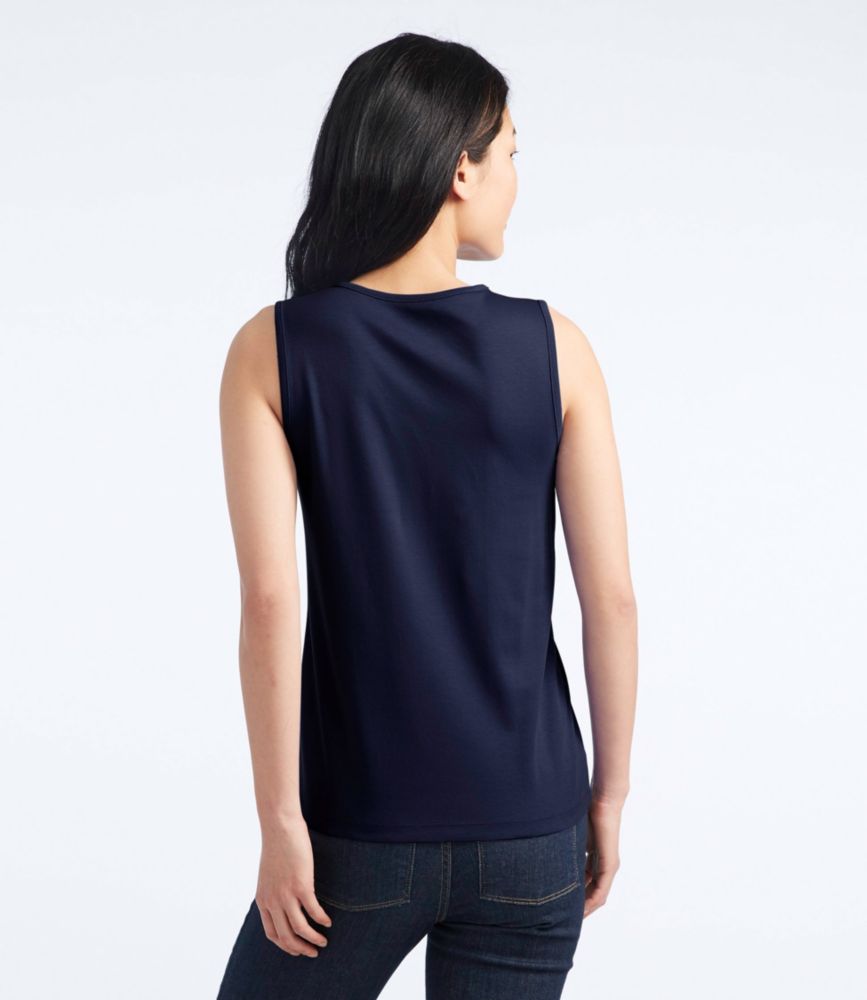 Pima Cotton-Blend Tank INDIGO BLUE  Womens Talbots Tees and Knits —  Bypaths and Beyond