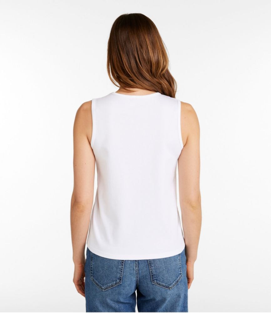 Pima Cotton-Blend Tank INDIGO BLUE  Womens Talbots Tees and Knits —  Bypaths and Beyond