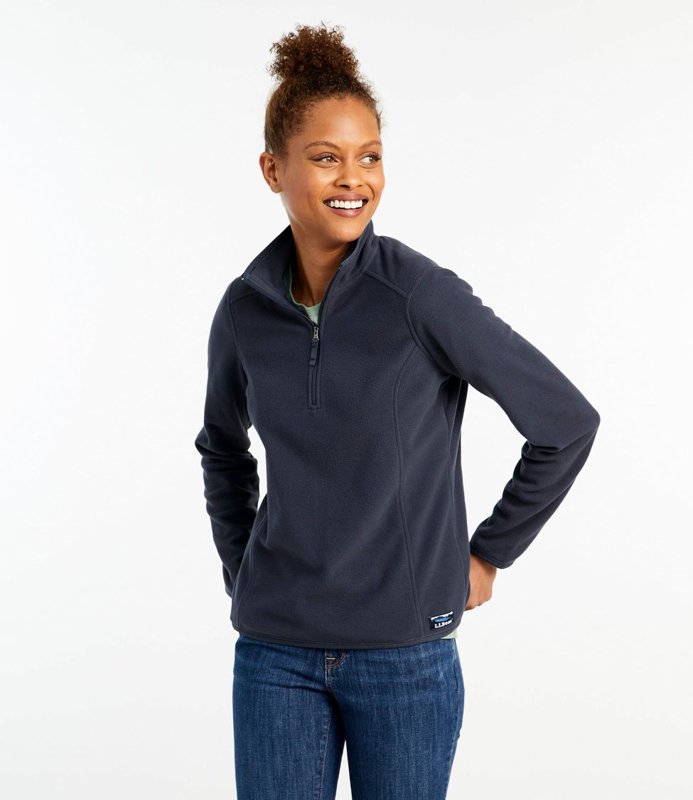 Women's Soft-Brushed Fitness Fleece Pullover, Quarter-Zip at L.L. Bean
