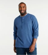 Men's Unshrinkable Mini-Waffle Henley, Long-Sleeve