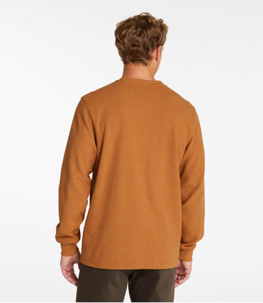 Men's Unshrinkable Mini-Waffle Henley, Long-Sleeve Traditional Fit