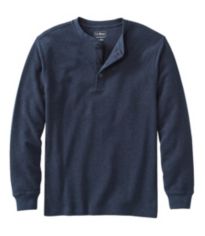Men's Carefree Non-Shrink Tee, Traditional Fit, Long-Sleeve Navy Blue Medium, Cotton | L.L.Bean
