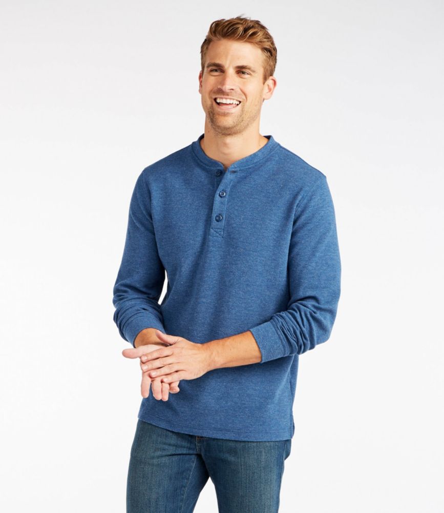 Men's Unshrinkable Mini-Waffle Henley 