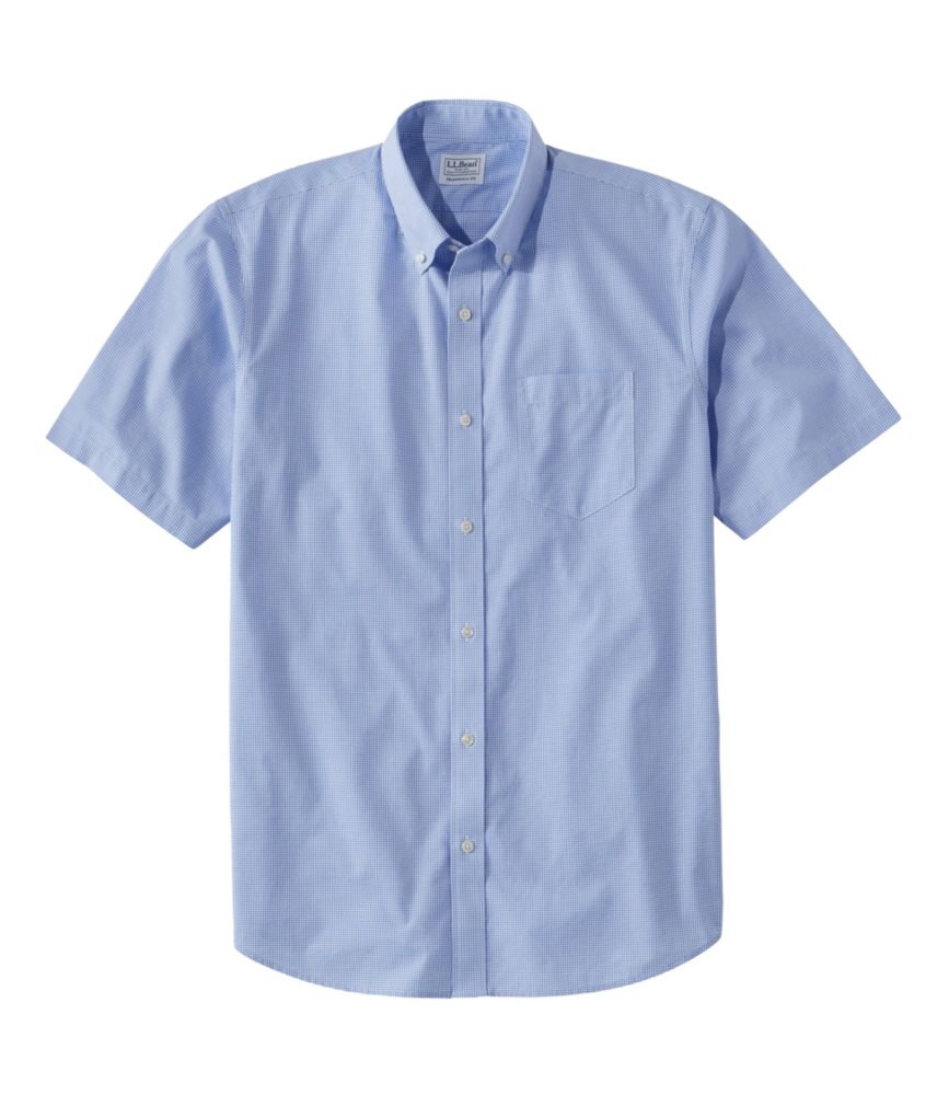 Men's Wrinkle-Free Kennebunk Sport Shirt, Traditional Fit Short-Sleeve Check, Goldenrod, small image number 2