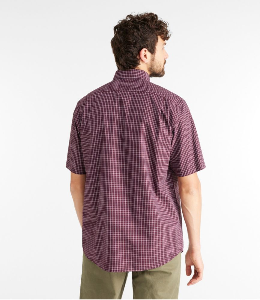 Men's Wrinkle-Free Kennebunk Sport Shirt, Traditional Fit Short-Sleeve Check, Goldenrod, small image number 3