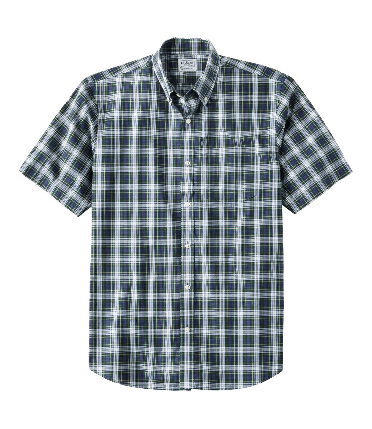 Men's Wrinkle-Free Kennebunk Sport Shirt, Traditional Fit Short-Sleeve Check