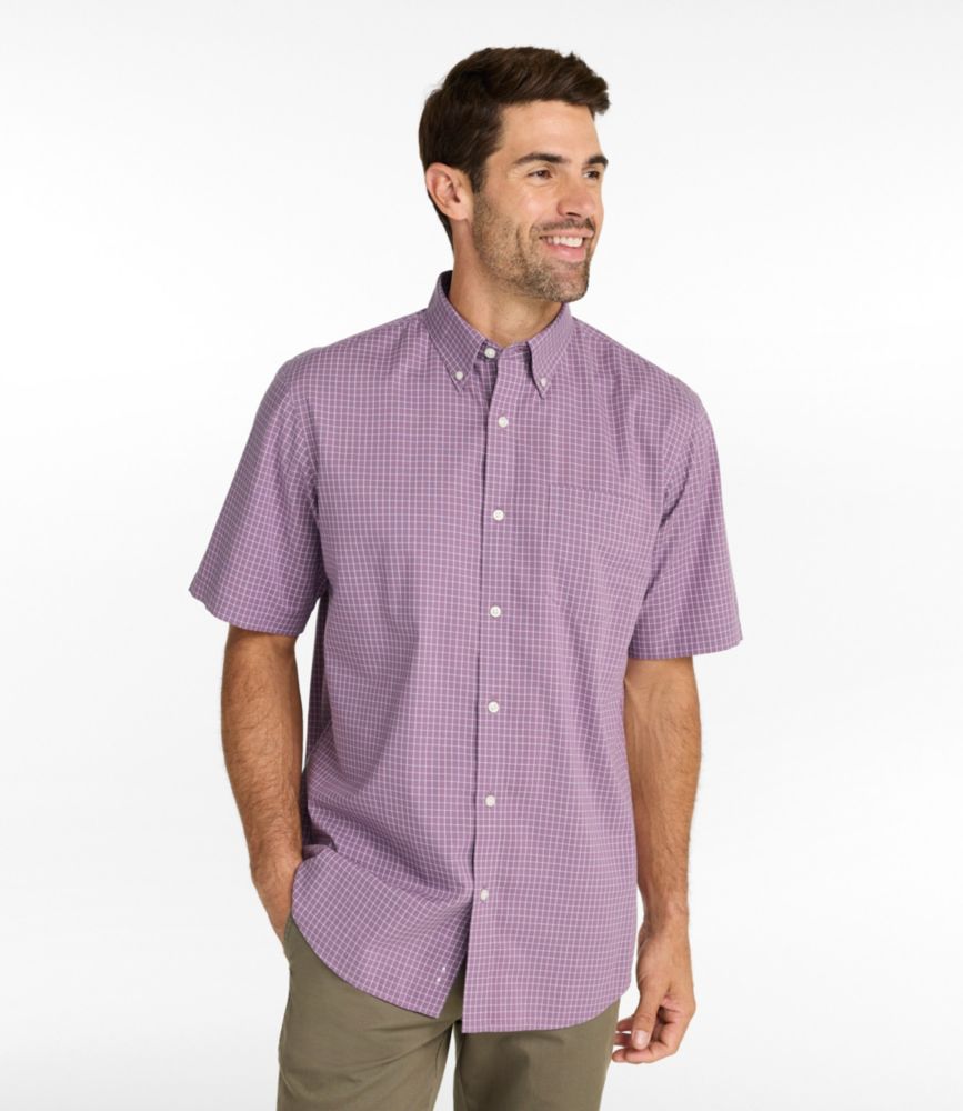 Men's Wrinkle-Free Kennebunk Sport Shirt, Traditional Fit Short-Sleeve Check