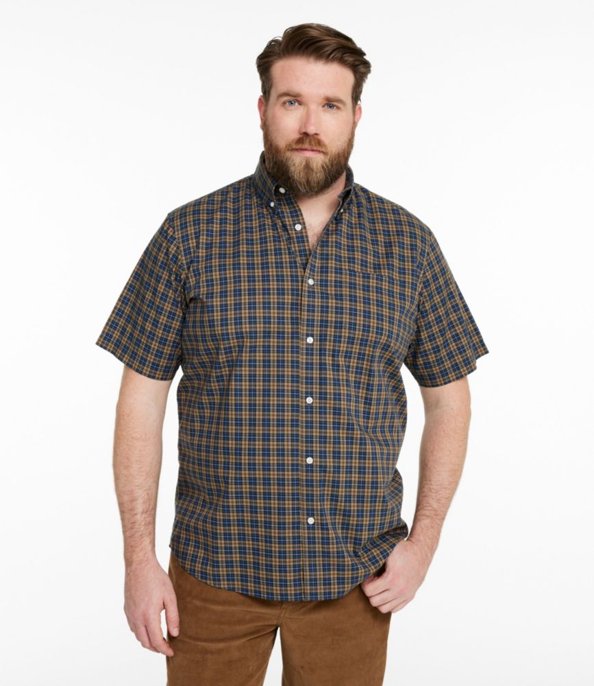 Men's Wrinkle-Free Kennebunk Sport Shirt, Traditional Fit Short-Sleeve Check