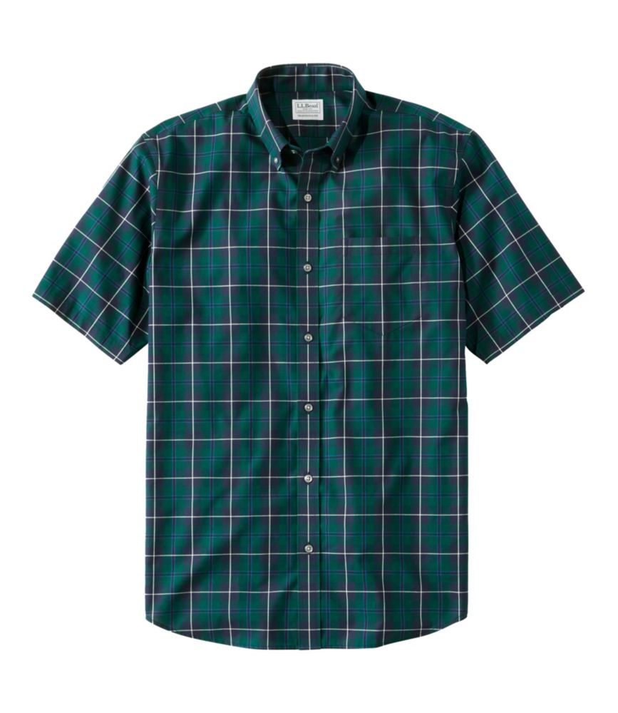 Men's Organic Seersucker Shirt, Short-Sleeve, Slightly