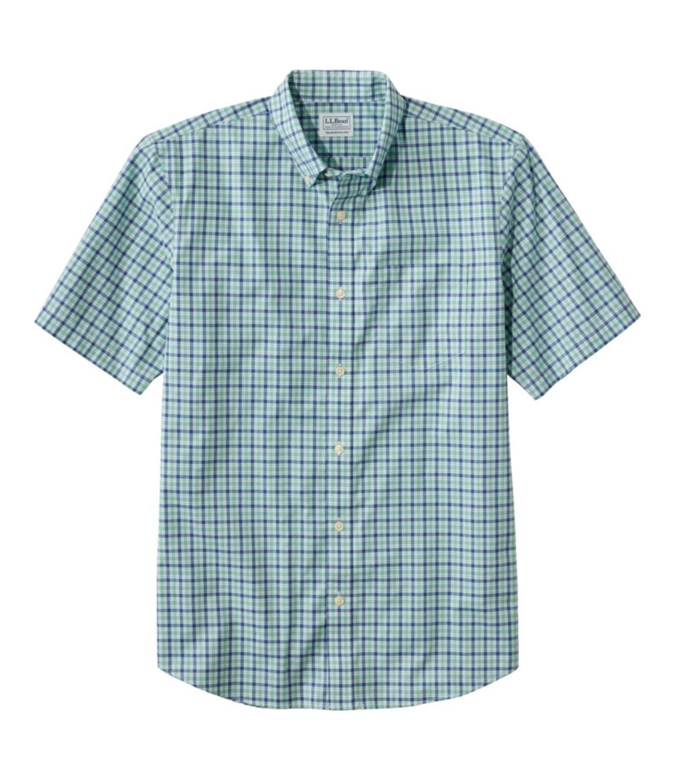 Men's Wrinkle-Free Kennebunk Sport Shirt, Traditional Fit Short-Sleeve Check