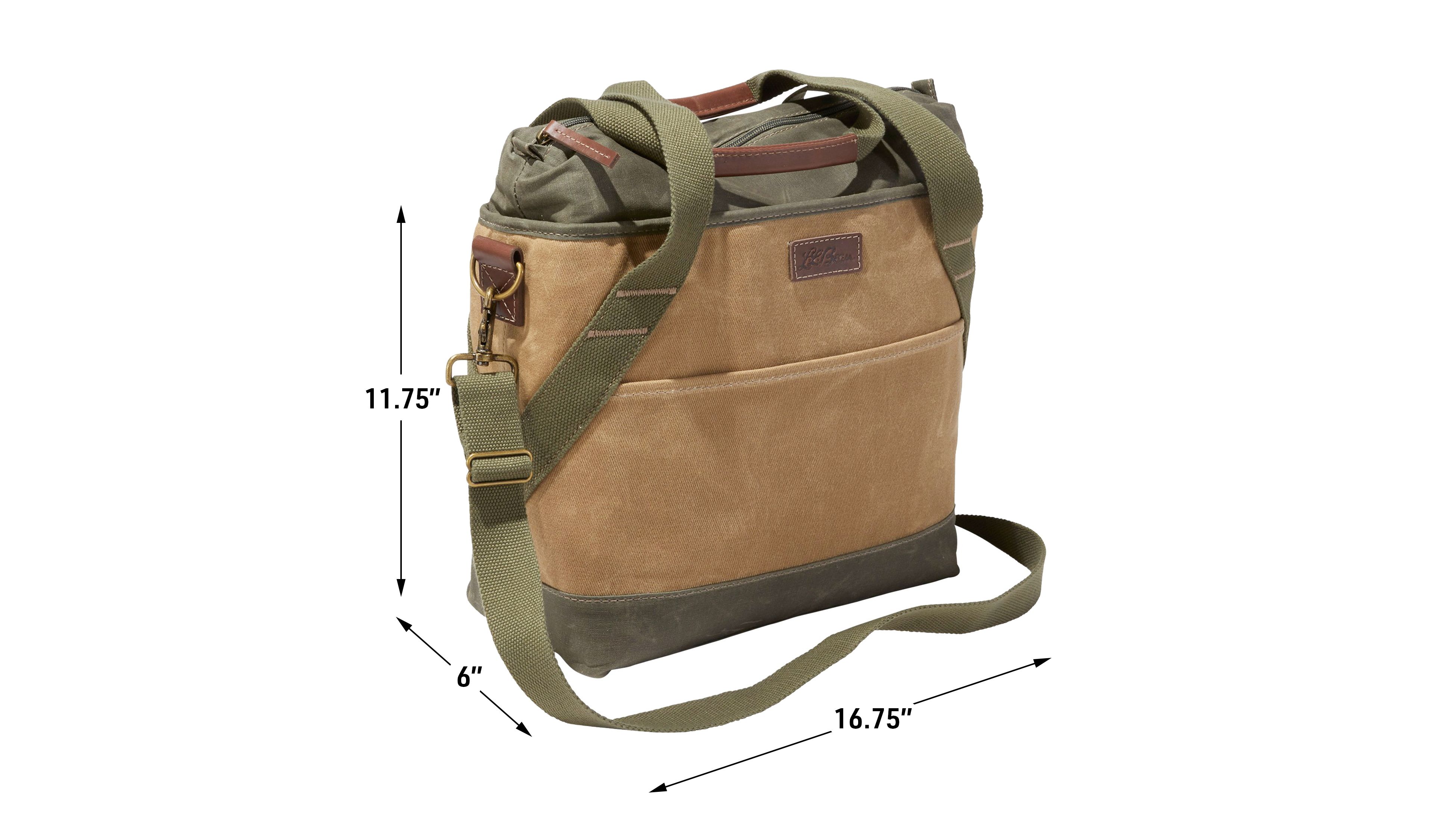 Insulated Waxed-Canvas Tote, Medium