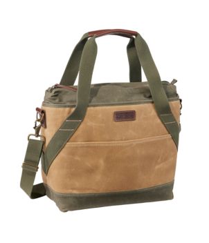 Insulated Waxed-Canvas Tote, Medium