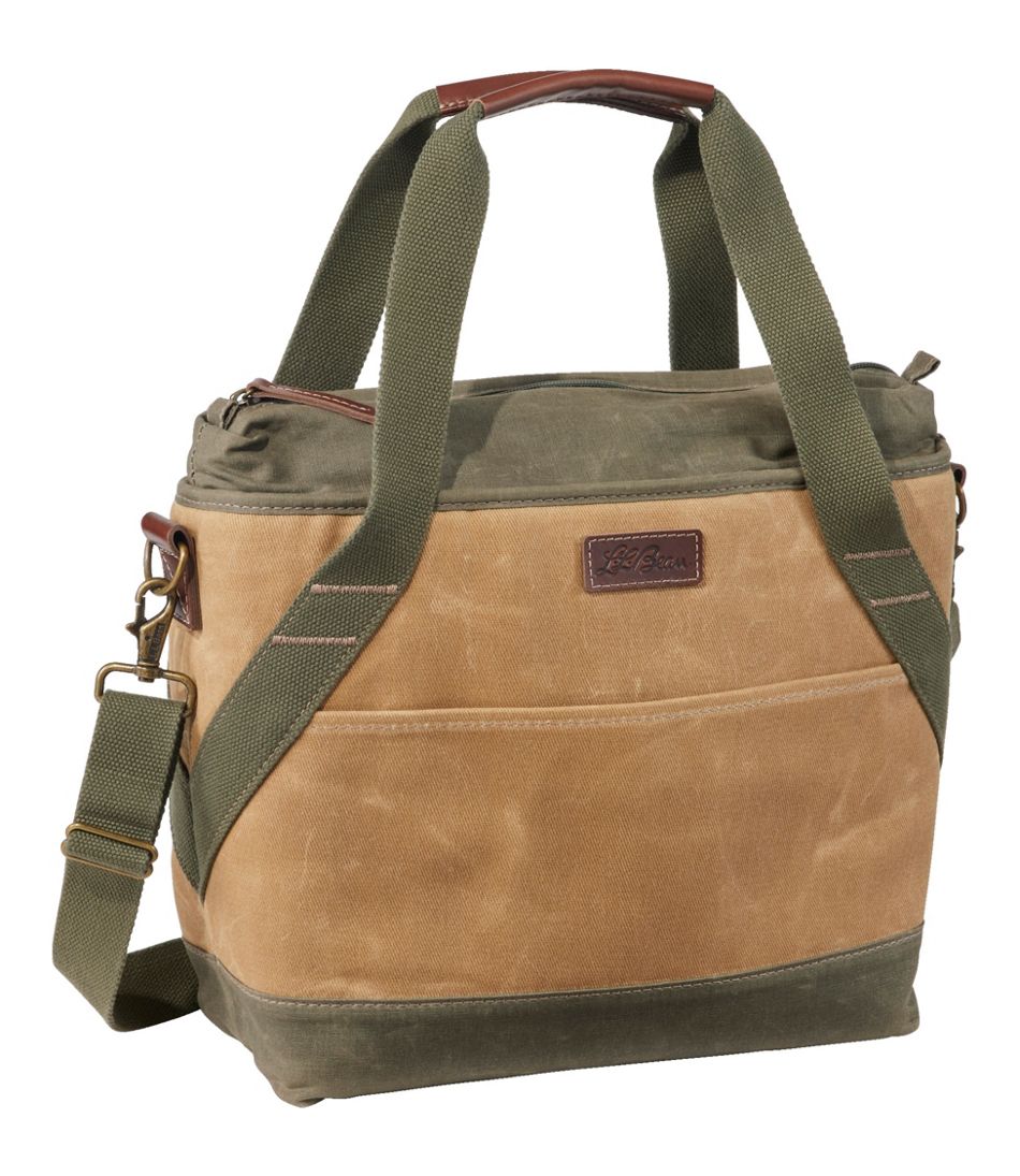 Insulated Waxed-Canvas Tote, Medium | Tote Bags at L.L.Bean