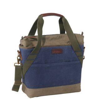 Insulated Waxed-Canvas Tote, Medium