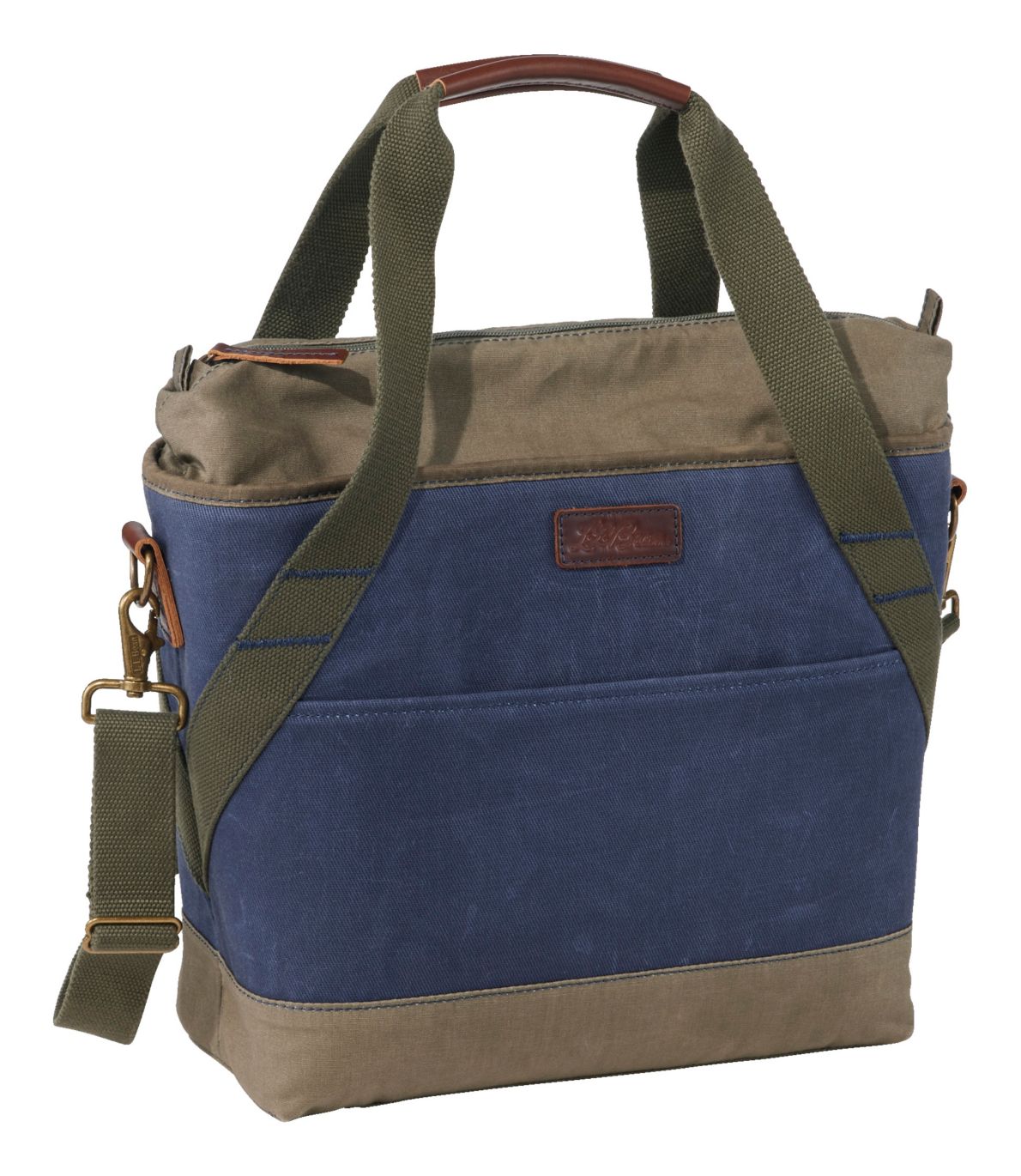 Insulated Waxed-Canvas Tote, Medium