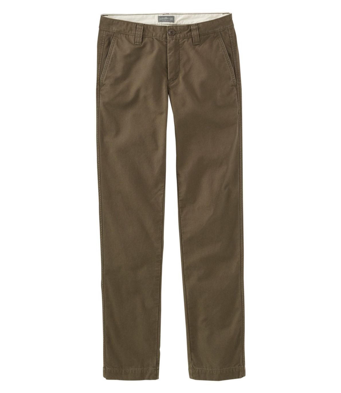 Signature Washed Canvas Cloth Pants, Slim Straight Lined