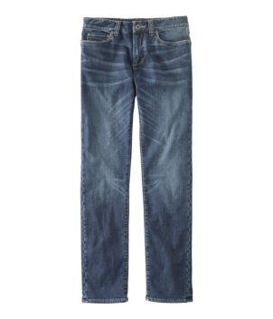 Men's Signature Five-Pocket Jeans with Stretch, Slim Straight Lined